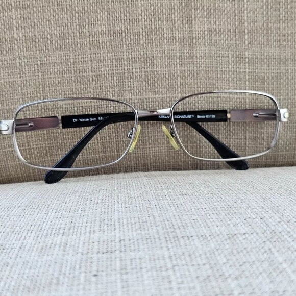 Kirkland Signature Men Eyeglasses Frame BAROLO Dk. Matte Gun Frame Made in Italy - Picture 3 of 13